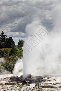 热凝热器区域岩石旅游风景地热喷泉火山发泄蒸汽公园图片