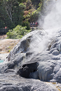 热凝热器区域旅游风景地热喷泉火山蒸汽岩石发泄公园图片