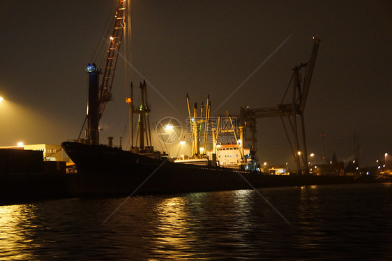 集装箱码头贮存起重机大部分港口联运后勤进口出口船运商品图片
