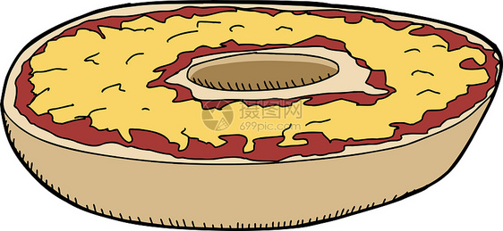 比萨披萨面包圈图片