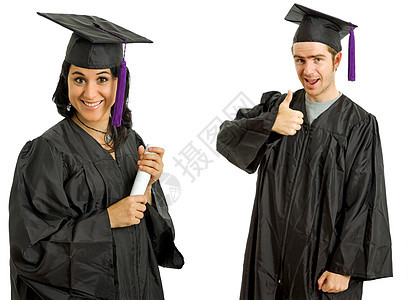 毕业快乐喜悦夫妻热情男性男生智慧知识微笑帽子图片