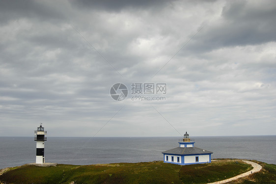 灯塔游客情景海洋植被场景建筑学孤独假期石头旅行图片