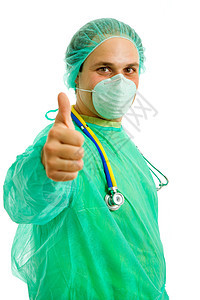 医生药品护士病人疾病医院男人工作外套蓝色微笑图片