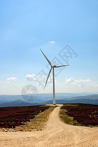 风车日落能源力量山区风力回收环境天气公园天空图片
