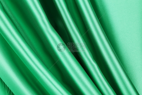 绿色的丝绸拉皮样本纺织品墙纸窗帘插图奢华版税寝具微光海浪图片