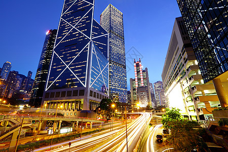 香港市交通金融景观城市天际公司踪迹市中心摩天大楼运输运动图片