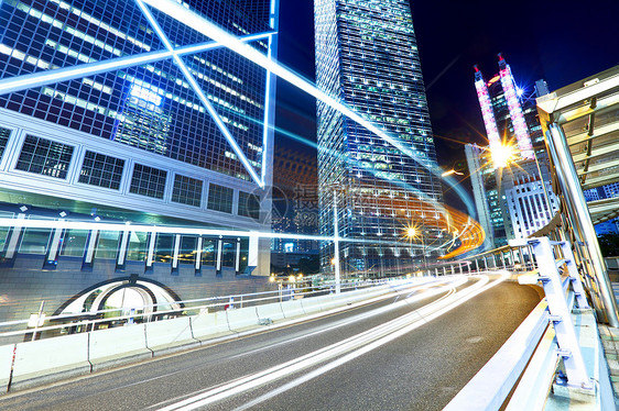 香港市夜间交通量城市景观建筑学市中心运动踪迹街道商业速度天际图片