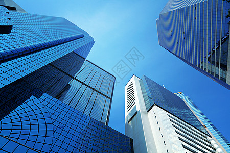 公司大楼升天摩天大楼玻璃蓝色办公室市中心窗户建筑学金融商业经济背景图片