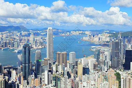 香港市商业蓝色建筑学摩天大楼顶峰建筑天空地标天线风景图片