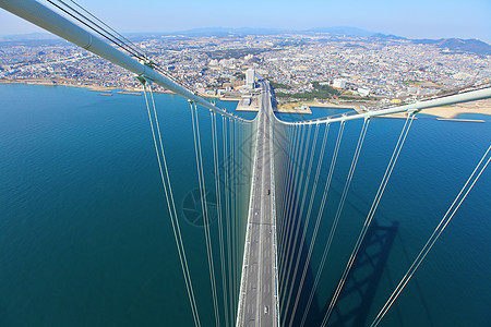 桥观望神户运输海峡建筑天线城市天空海岸海岸线景观淡路图片