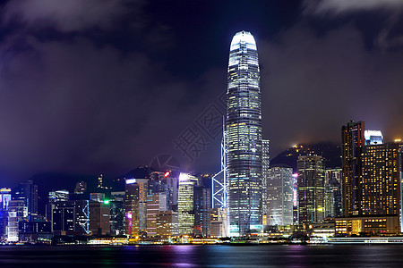 香港晚上的天线商业城市经济摩天大楼建筑学景观办公室风景旅行金融图片