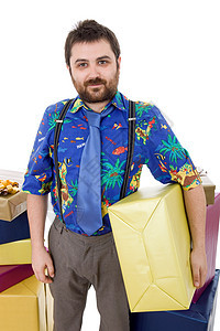 销售员礼物领带情感派对成人极客乐趣漫画经销商男人图片