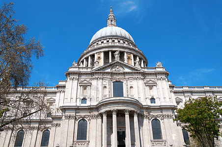 伦敦圣保罗大教堂教会圆顶蓝色先生旅行宗教柱子圆柱形城市石头图片