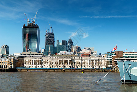 伦敦城市景观Fenchurch街现代建筑 建造     伦敦背景