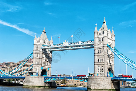 伦敦塔桥地标运输旅游月亮商业城市历史蓝色游客纪念碑图片
