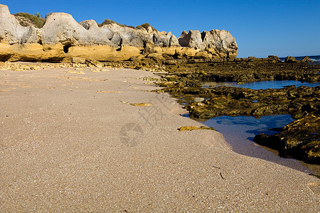 海滩沙滩娱乐风景海洋国家悬崖水库蓝色巨石场景砂岩图片