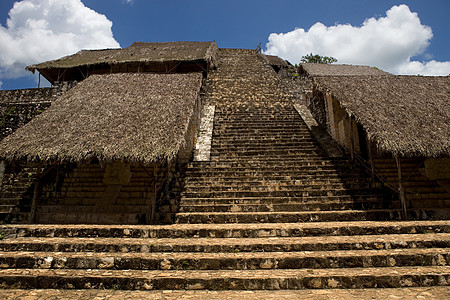 埃克巴拉姆废墟建筑楼梯旅游建筑学考古学石头丛林地标金字塔图片