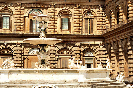 佛罗伦萨庭院喷泉建筑地点池塘文化家园外观旅行地方大理石艺术图片