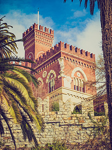 意大利热那亚的阿尔贝蒂斯城堡建筑学图片