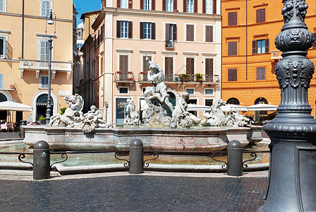 意大利罗马的不老泉历史喷泉神话力量城市海王星目的地风格外观公寓图片