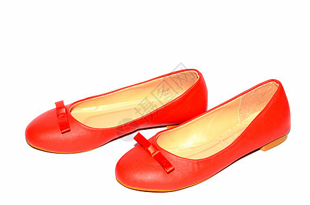 妇女皮鞋女性脚跟高跟鞋鞋类红色白色皮革图片