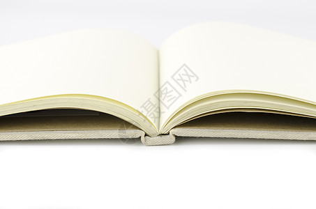 打开日记笔记页数写作教育杂志空白笔记本水平白色文档图片