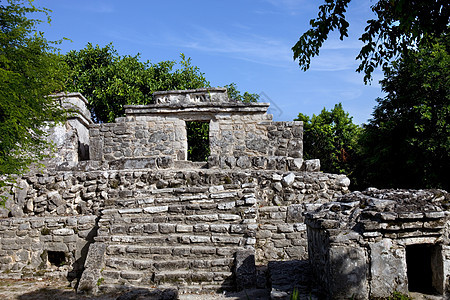 图卢楼梯文化柱子废墟假期考古学石头通体热带岩石图片