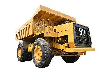 采矿卡车矿业机器机械倾倒工业煤炭石场黄色车辆黑色图片