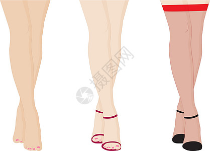 女性腿修脚指甲女孩身体女士丝袜美丽手指连裤袜凉鞋背景图片