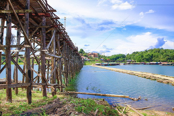 木环桥环境游客旅游冒险远足森林小路建筑学绳索溪流图片