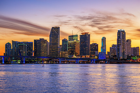 日落时 迈阿密著名的CIty图片
