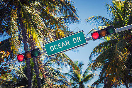 海洋车道著名的街道标志图片