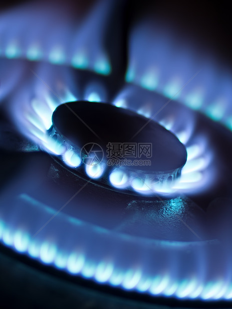 燃气炉灶燃料火炉甲烷蓝色火焰丁烷厨房活力图片