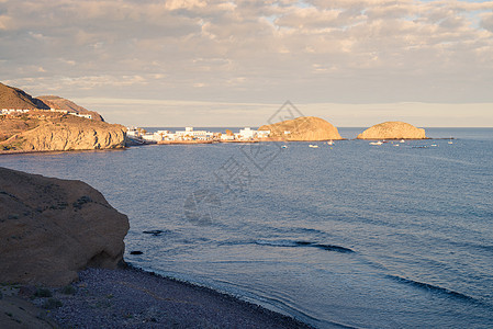 卡博德加塔火山海岸村庄自然公园岩石渔村水平图片