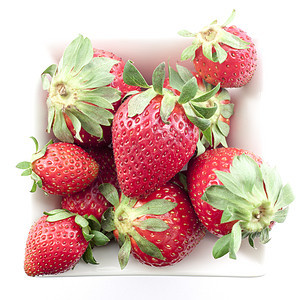 草莓营养早餐甜点红色食物健康黑色饮食绿色白色图片