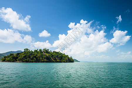 热带岛屿 在泰国有美丽的云彩图片
