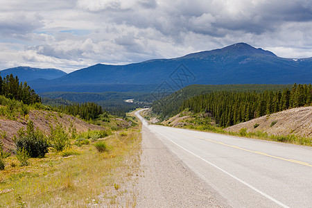 加拿大育空沃森湖以西的阿拉斯加公路图片
