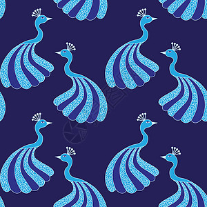 美丽的神奇孔雀的无缝模式异国艺术织物眼睛问候语插图装饰品魔法羽毛荒野背景图片
