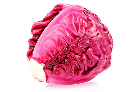 白背景孤立的红卷心菜红色农业饮食蔬菜紫色营养菊苣植物食物沙拉图片