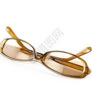 白上孤立的棕色太阳墨镜眼镜反射衣服条纹黑色太阳镜金属镜片旅人飞行员图片