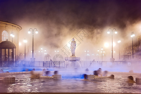 布达佩斯旅游民众网关温泉游客公园建筑蓝色城市天空图片
