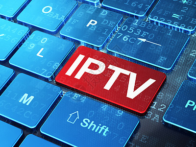 网络发展概念 计算机键盘背景IPTV图片
