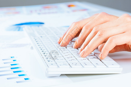 妇女指纹笔记本女士工作互联网职场手臂键盘老鼠技术女性图片