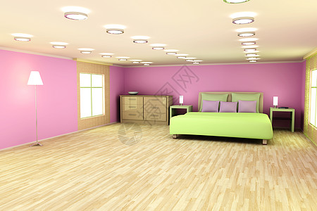 粉红卧室住宅床头纺织品房地产地面公寓财产女性粉色青少年图片