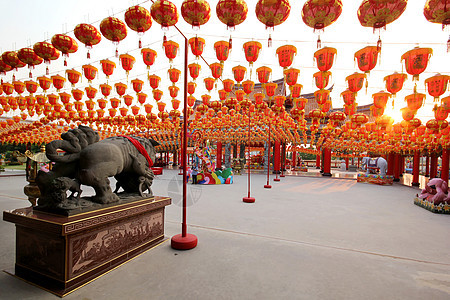 中国灯笼宗教寺庙设备历史庆典红色文化新年建筑学节日图片