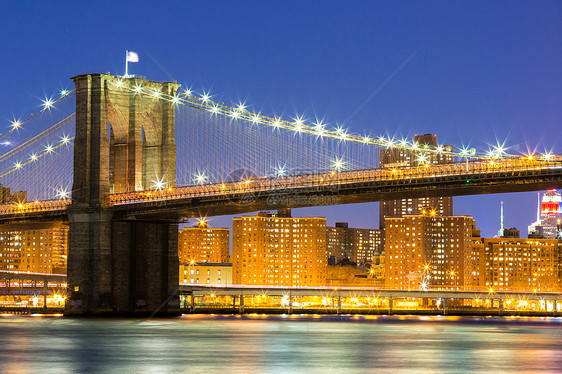 纽约布鲁克林桥日落景观办公室风景戏剧性市中心城市旅行建筑码头图片