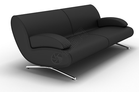 黑色皮衣索法灰色休息室风格奢华皮革长椅家具房间装饰白色图片
