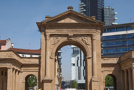 米兰努瓦港胜利建筑学城市天际城墙场景堡垒图片