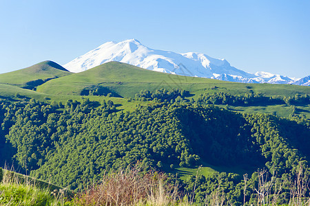 Elbrus 电子冰川荒野悬崖季节图片