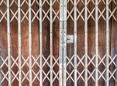 旧式钢门入口古董黑色曲线建筑学金属图片